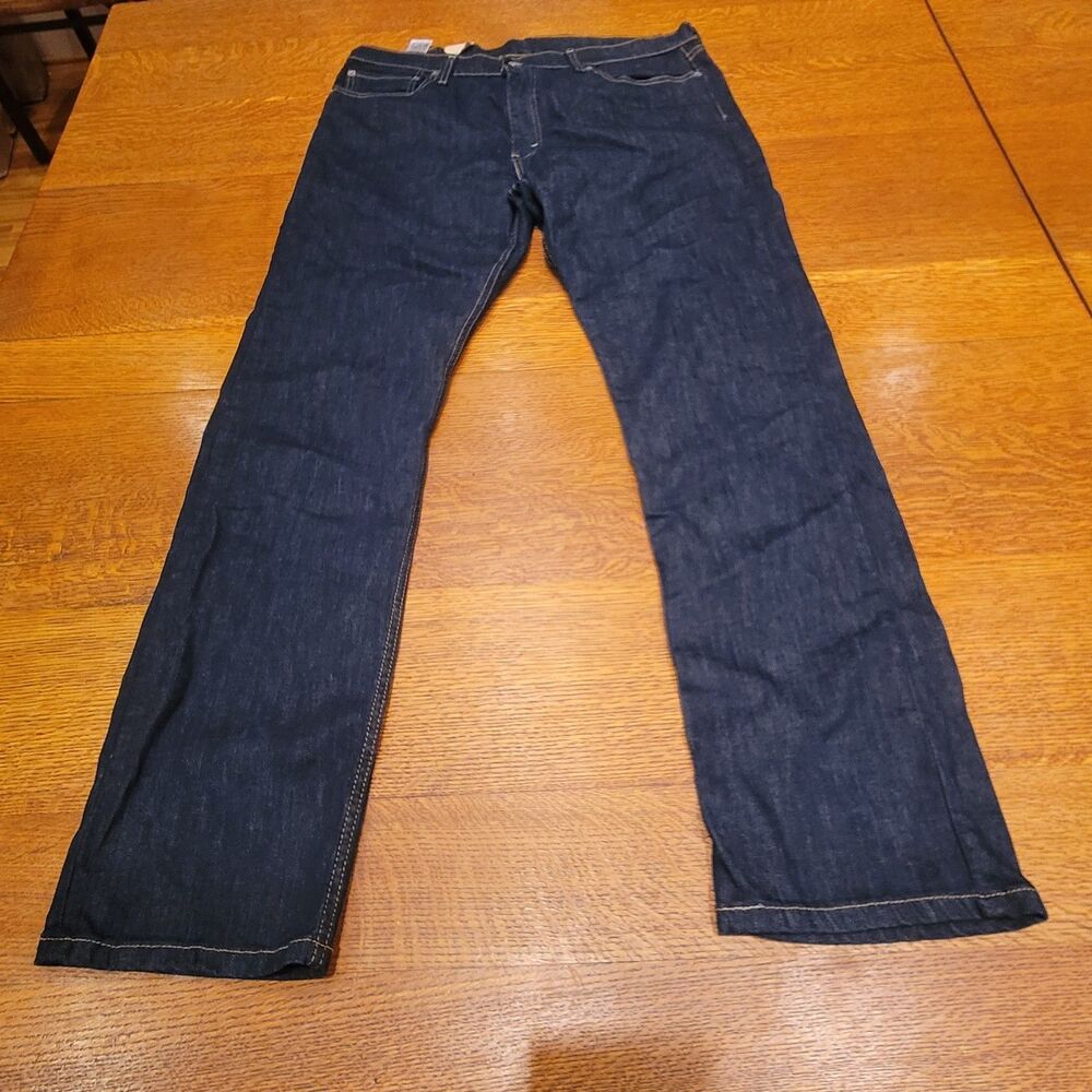 Levi’s 513 Men’s Jeans 36X32 Straight Fit Dark Blue Wash Stretch NWT